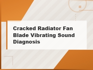 Cracked Radiator Fan Blade Causing Vibration and Noise Diagnosis Guide