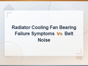 Radiator Cooling Fan Bearing Failure Symptoms vs Belt Noise Diagnosis